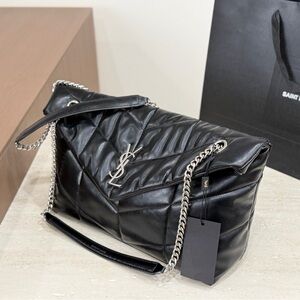 Yves Saint Laurent Quilted Black Shoulder Bag